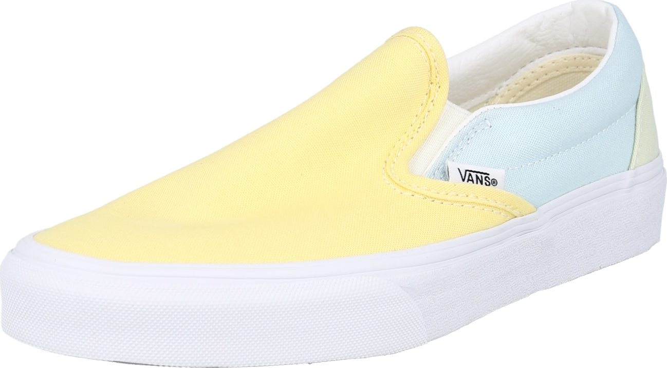 VANS Slip on boty 'UA Classic' bílá / pastelově zelená / světle žlutá / světlemodrá / černá