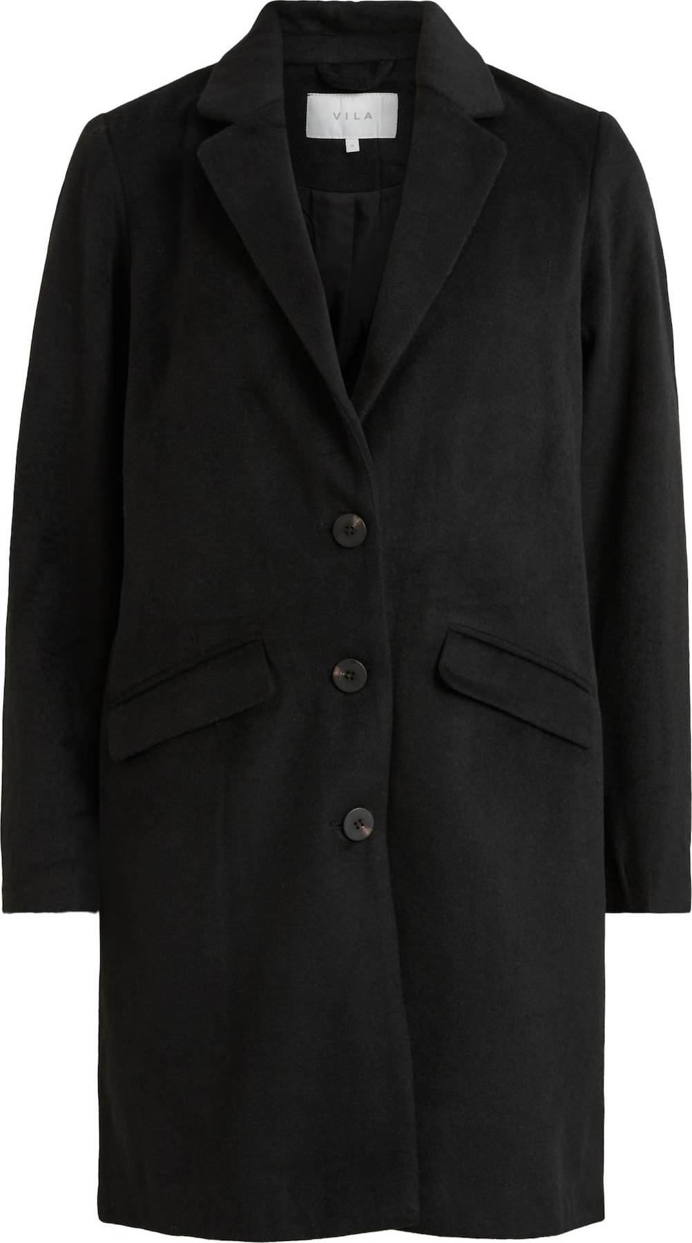 VILA Přechodný kabát černá
