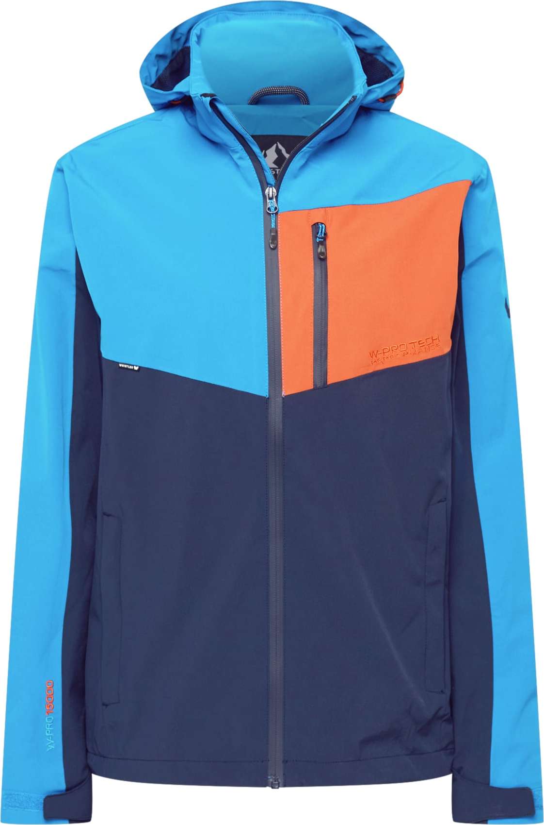 Whistler Outdoorová bunda 'Globe' námořnická modř / světlemodrá / oranžová