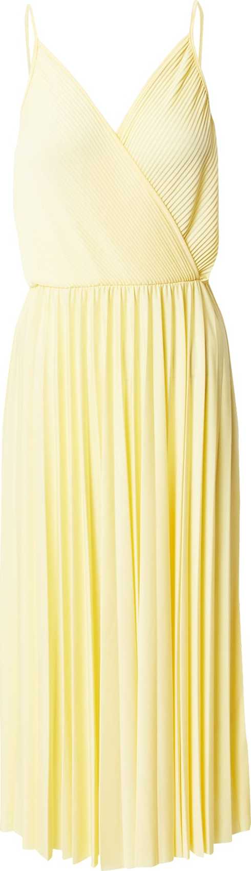 ABOUT YOU Koktejlové šaty 'Claire' světle žlutá