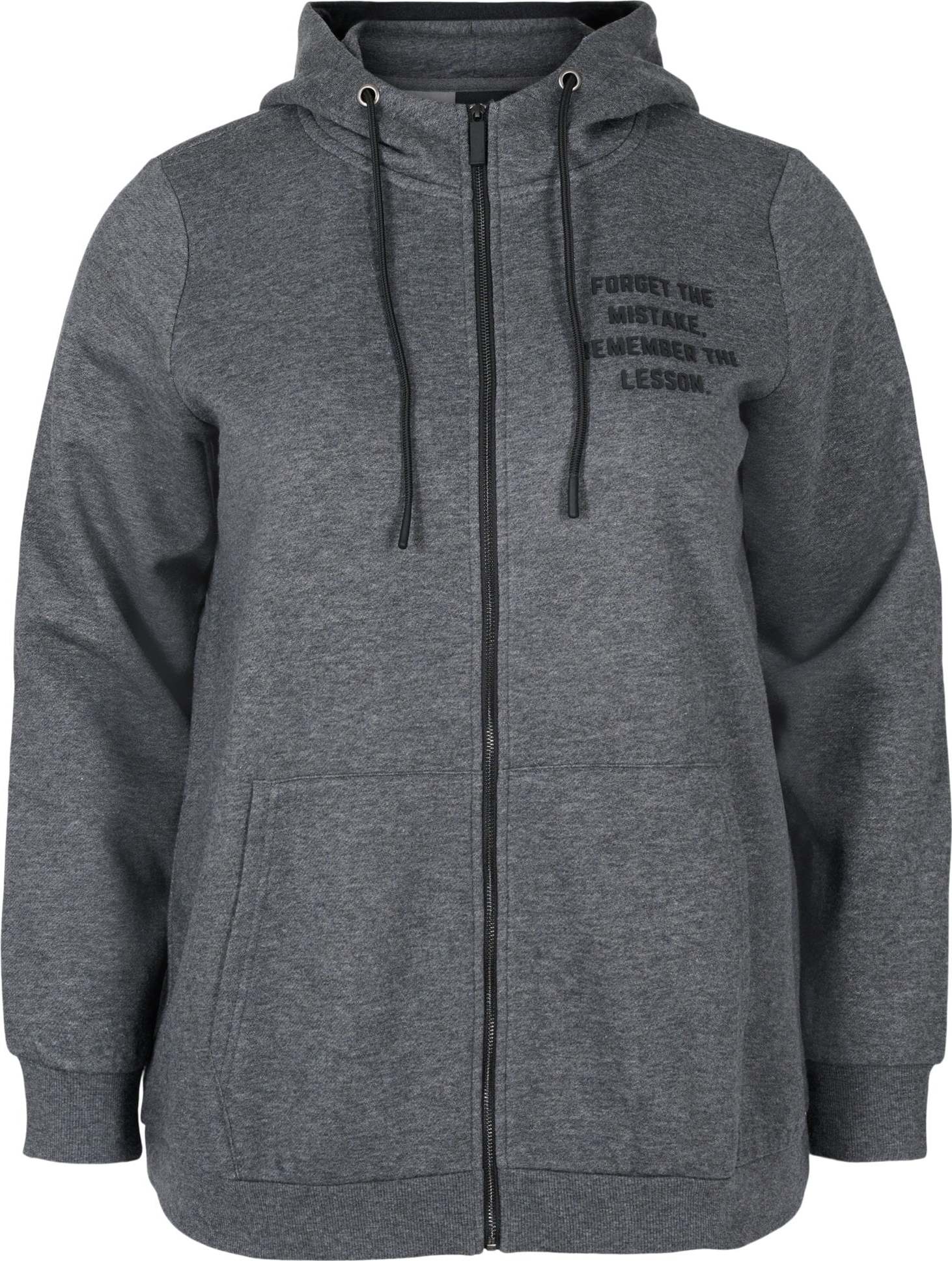 Active by Zizzi Mikina s kapucí 'ATEXT' tmavě šedá