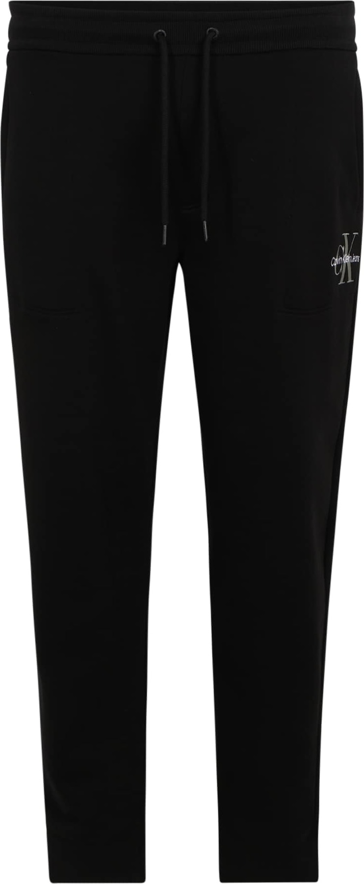 Calvin Klein Jeans Plus Kalhoty černá / bílá / šedá