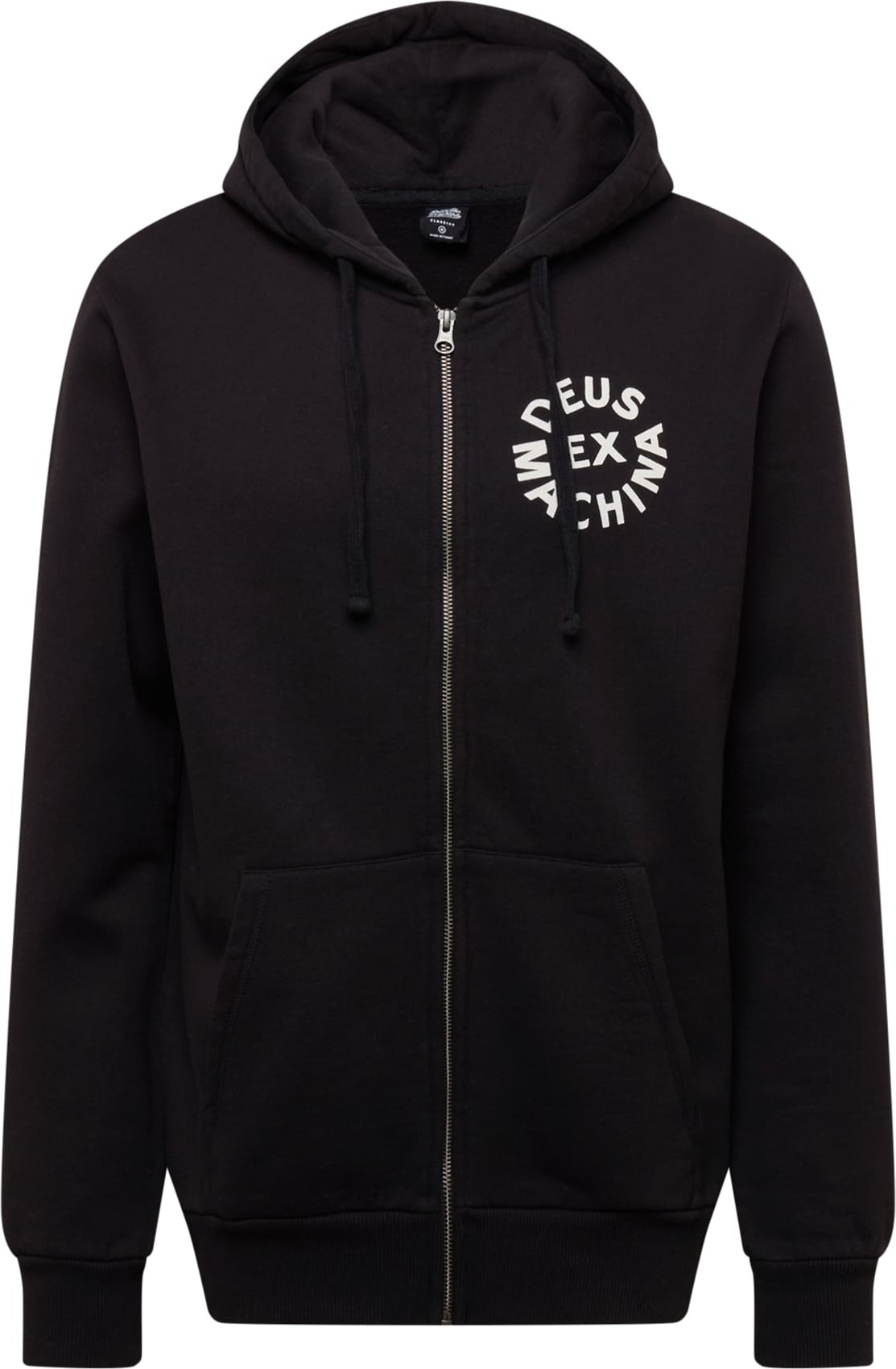 DEUS EX MACHINA Mikina s kapucí černá / bílá