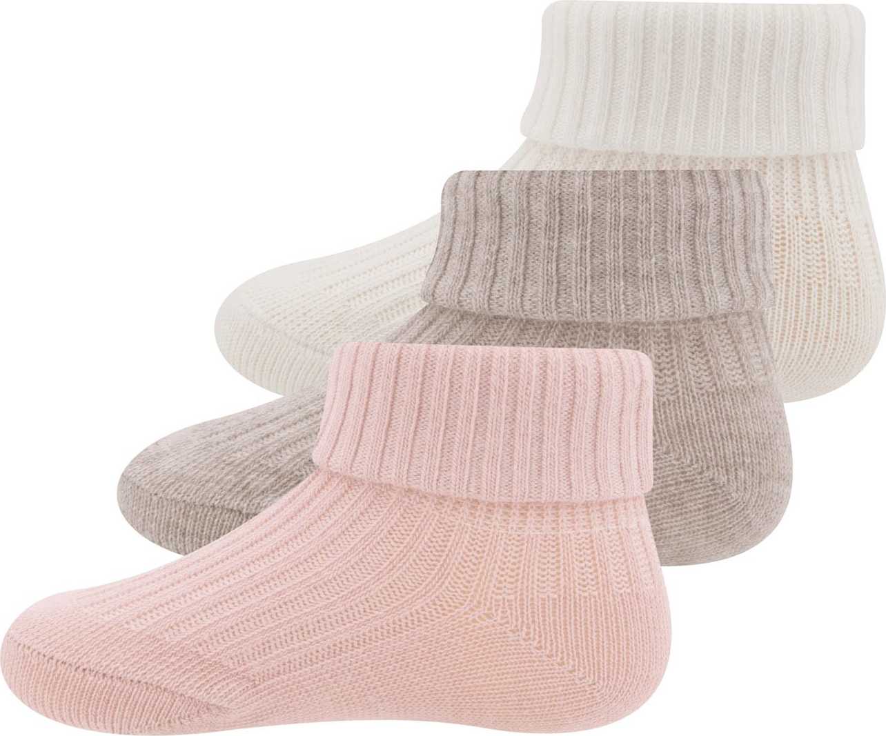 EWERS Ponožky růžová / offwhite / šedobéžová