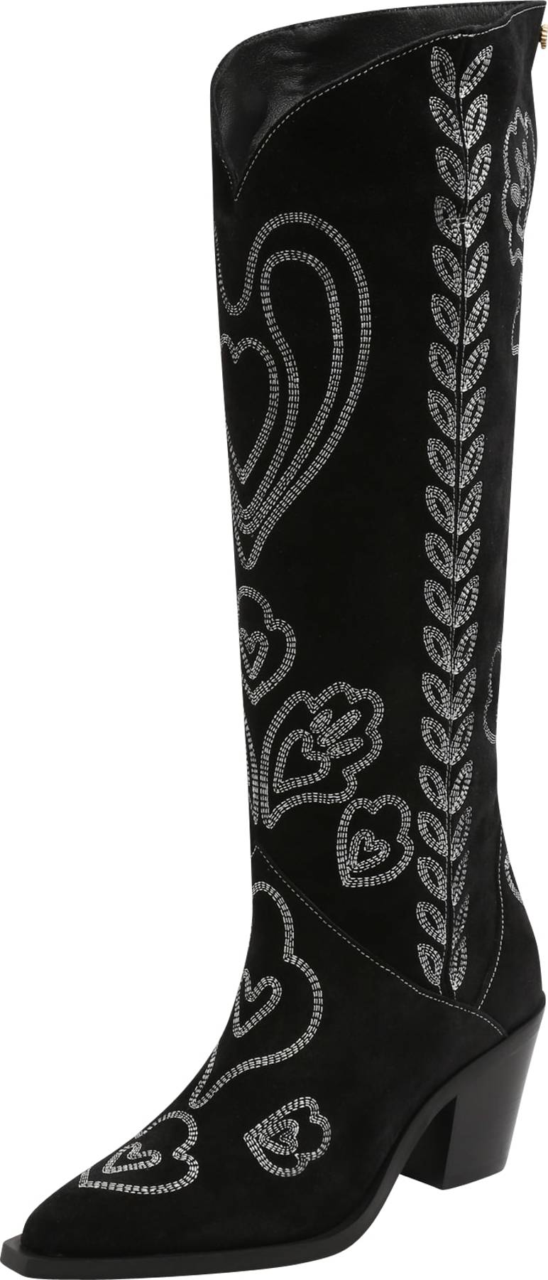 Fabienne Chapot Kovbojské boty 'Dolly Dream' černá / bílá