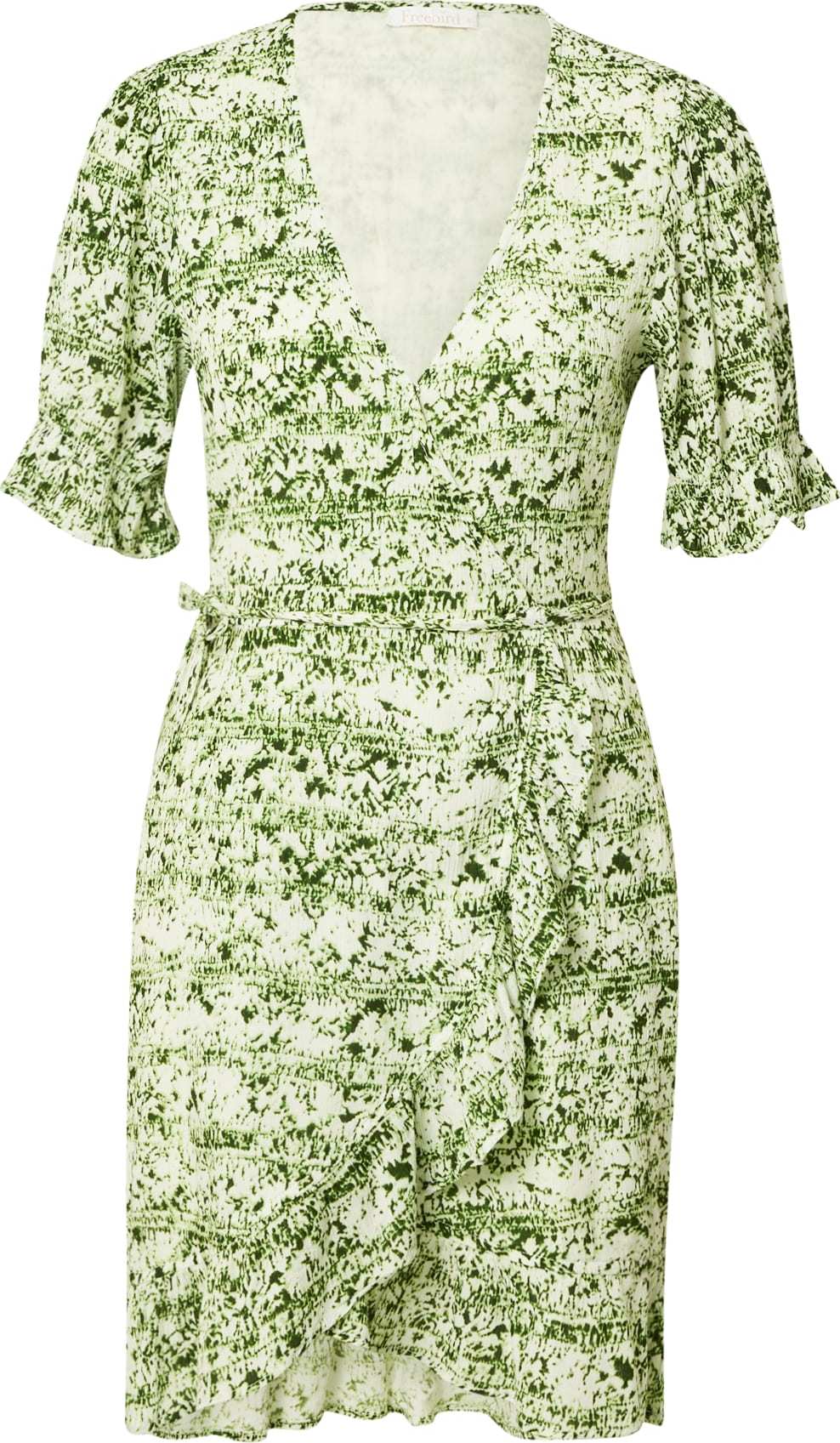 Freebird Letní šaty 'Rosy' tmavě zelená / světle zelená / bílá