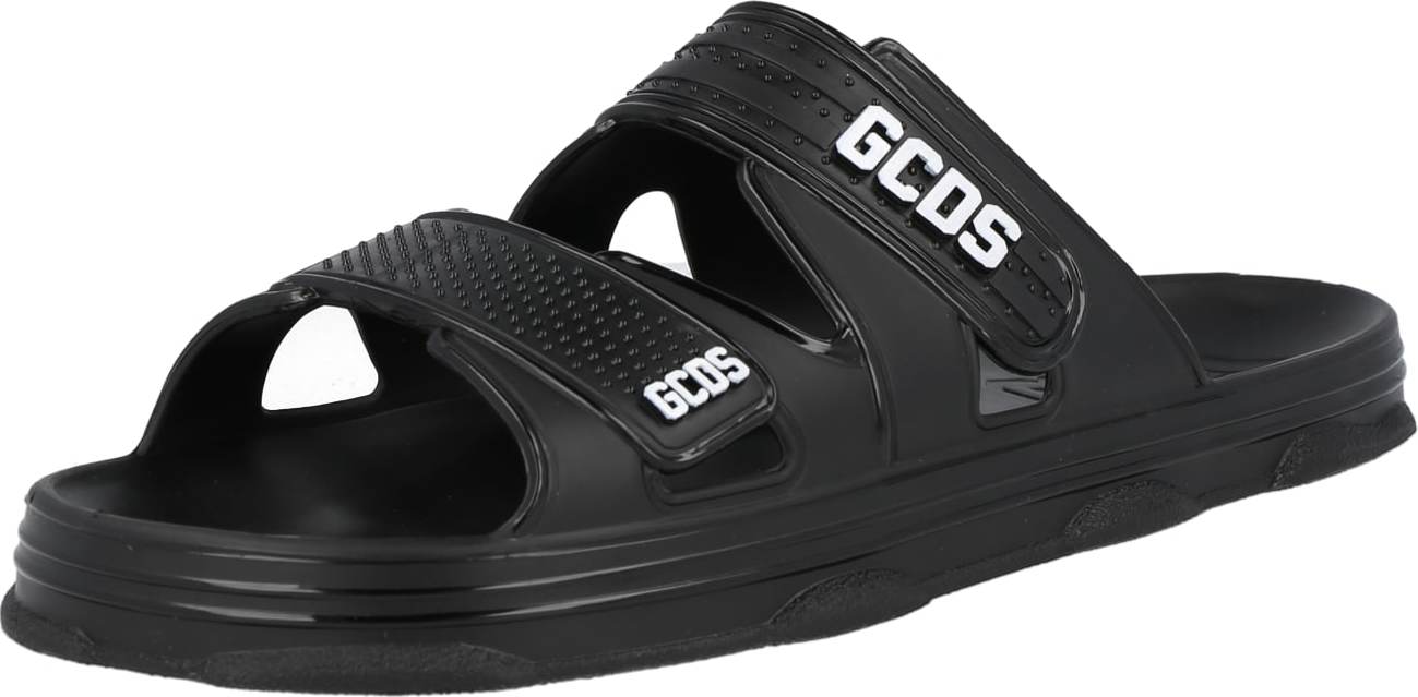 GCDS Pantofle černá / bílá