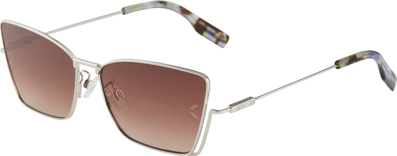 McQ Alexander McQueen Sluneční brýle stříbrná / brokátová / černá / světle fialová