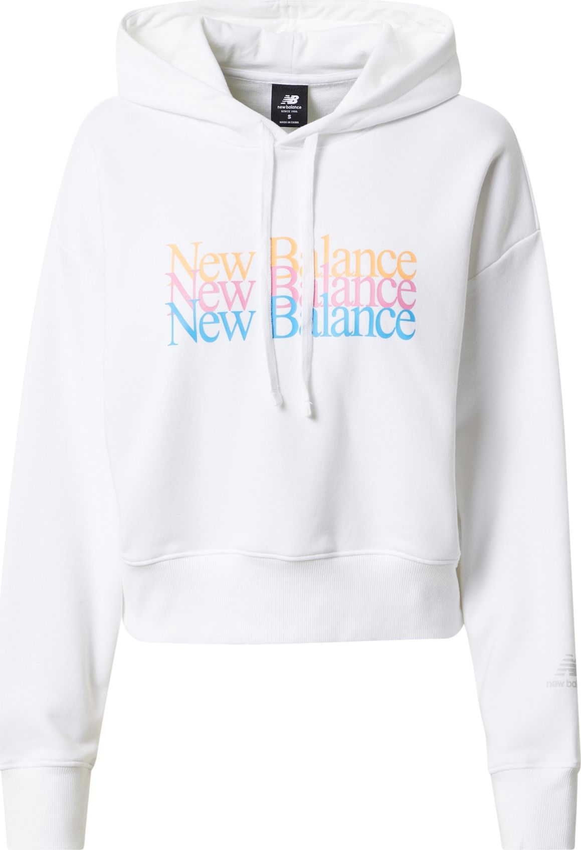new balance Mikina bílá / růže / oranžová / tyrkysová