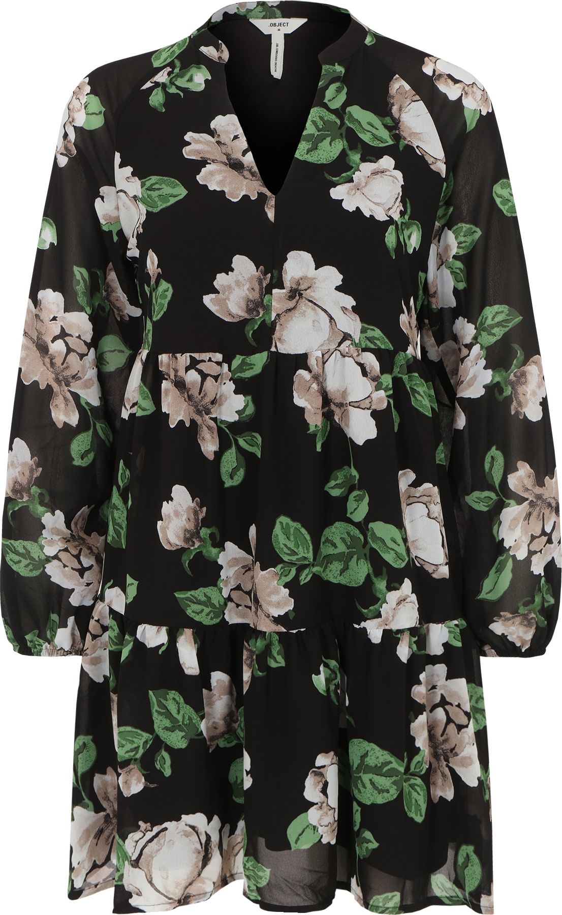 OBJECT Petite Košilové šaty 'MILA' černá / béžová / šedobéžová / zelená / tmavě zelená