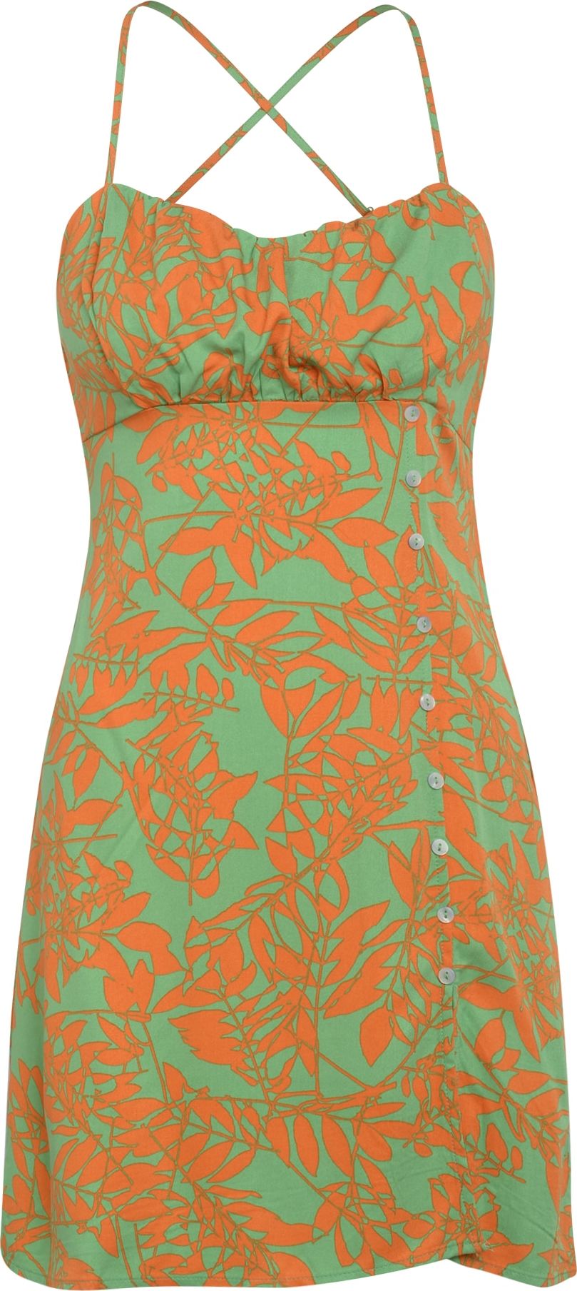 Only Petite Letní šaty 'ALMA' oranžová / světle zelená