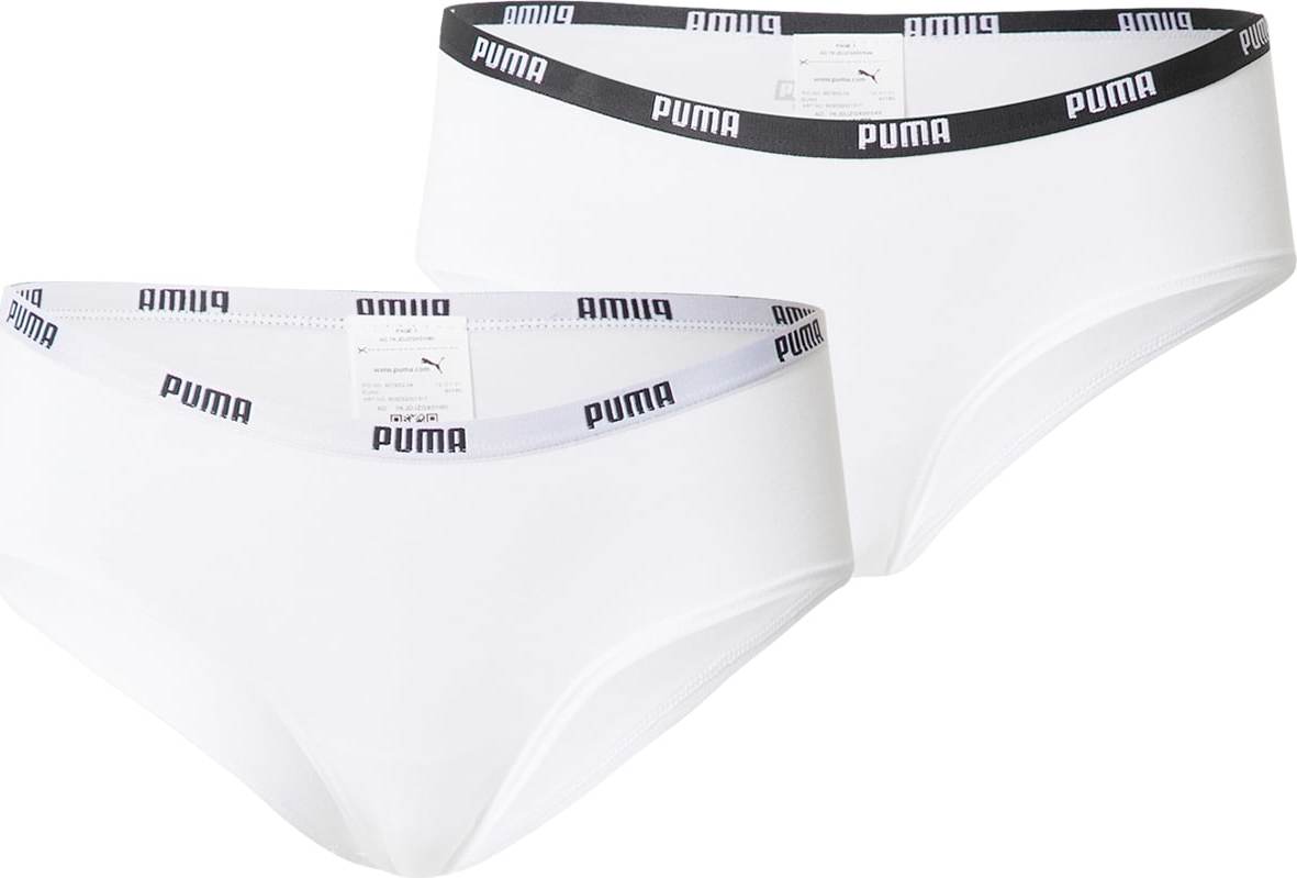 PUMA Kalhotky bílá / černá