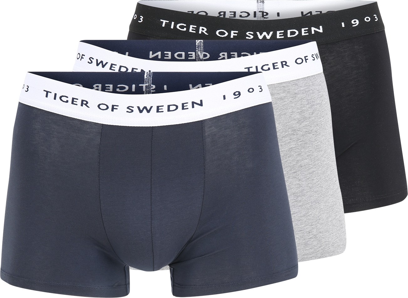 Tiger of Sweden Boxerky šedý melír / černá / marine modrá
