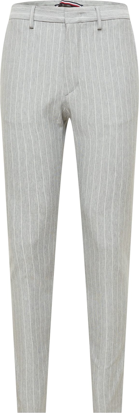 Tommy Hilfiger Tailored Kalhoty bílá / šedý melír