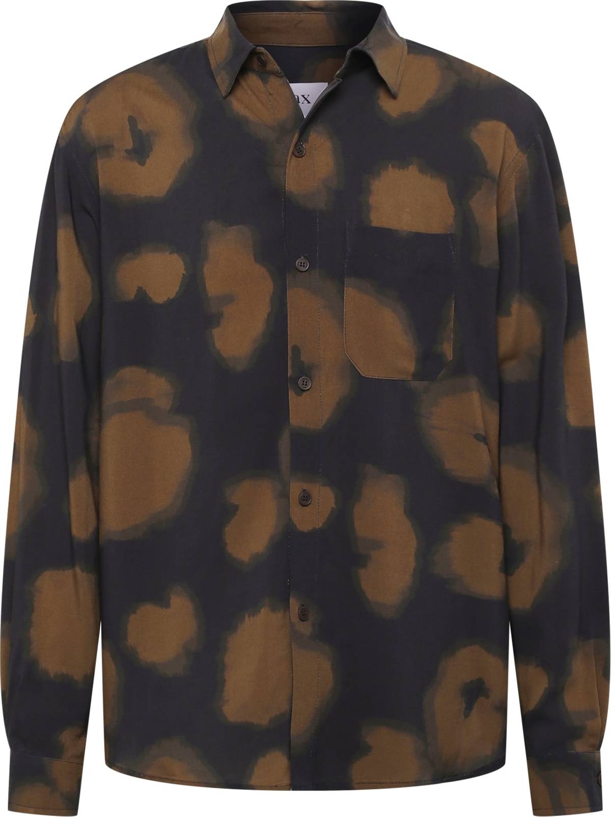 Wax London Košile khaki / hnědá / černá