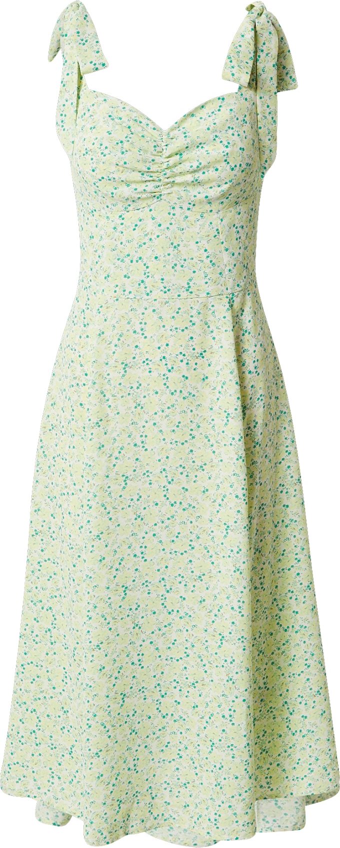 ABOUT YOU x Laura Giurcanu Letní šaty 'Joana' offwhite / žlutá / světle zelená
