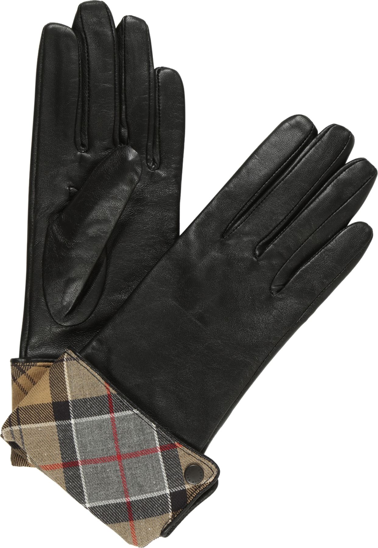 Barbour Prstové rukavice 'Jane' černá / bílá / khaki / kouřově šedá / ohnivá červená