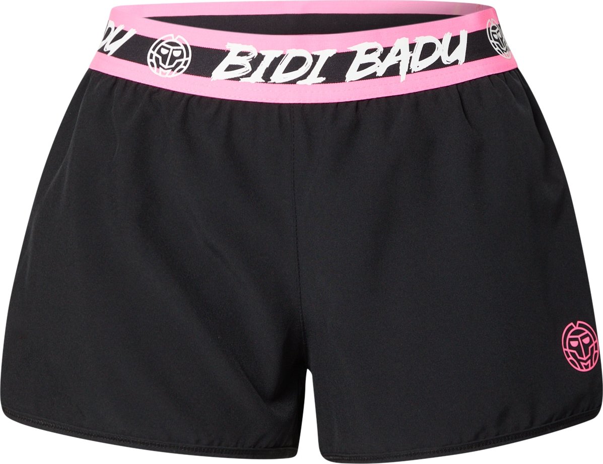 BIDI BADU Sportovní kalhoty 'Tiida' černá / pink / bílá