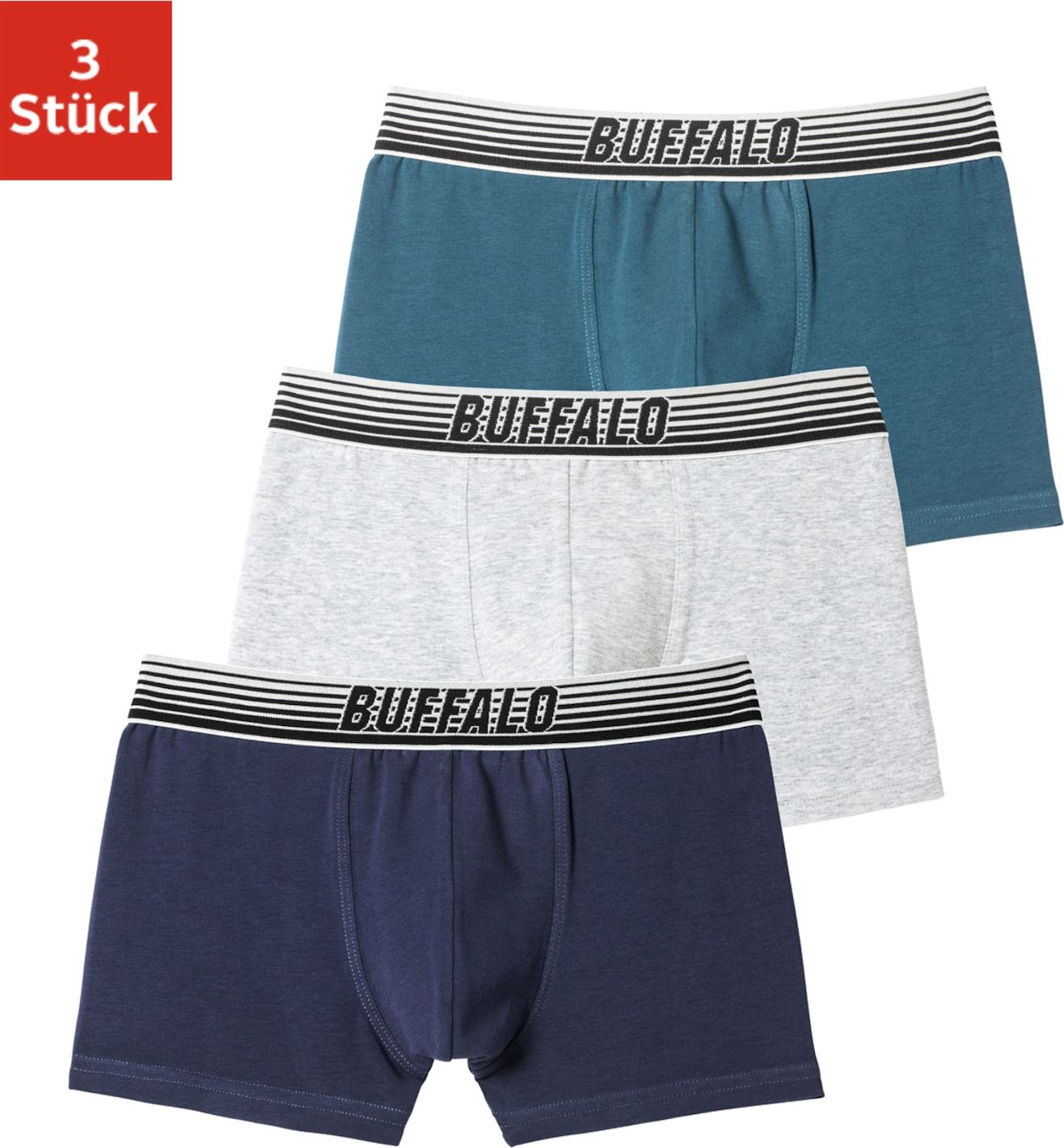 BUFFALO Spodní prádlo modrá / bílá / tmavě modrá