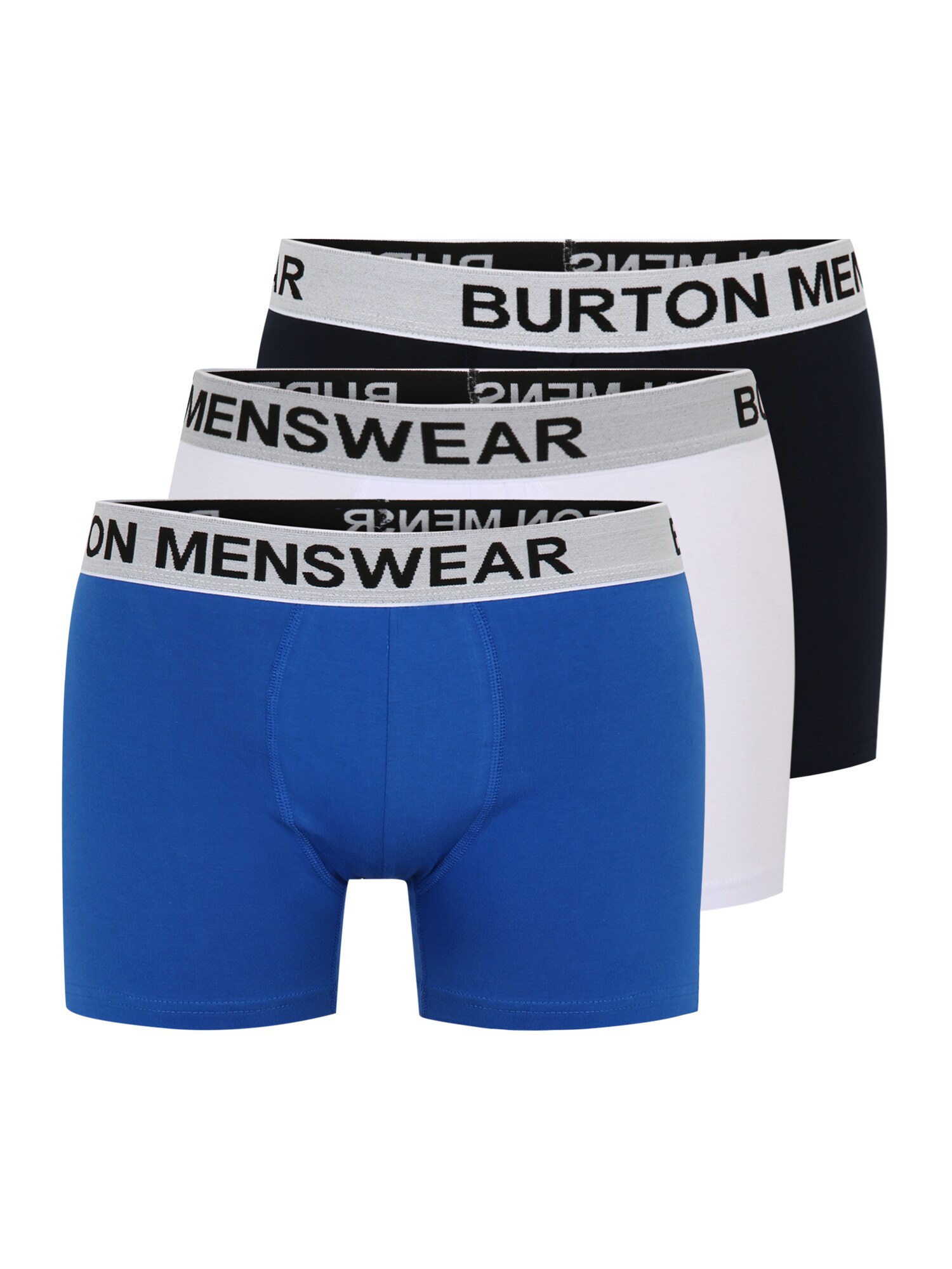 BURTON MENSWEAR LONDON Boxerky antracitová / bílá / modrá / šedá