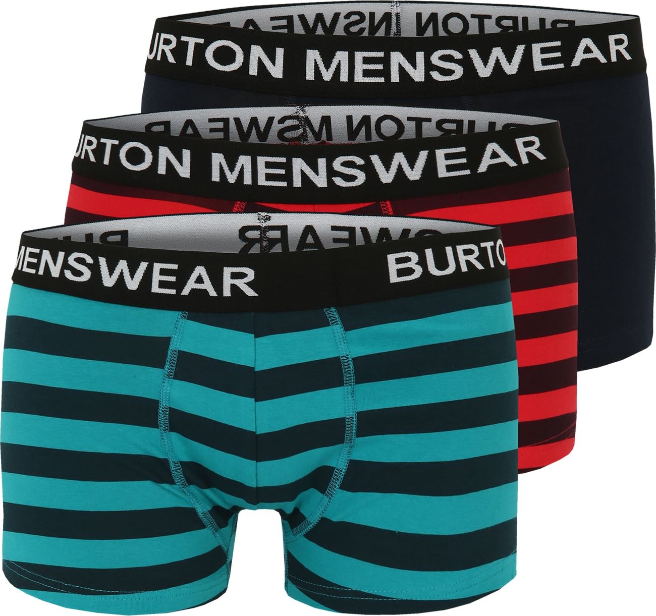 BURTON MENSWEAR LONDON Boxerky červená / modrá