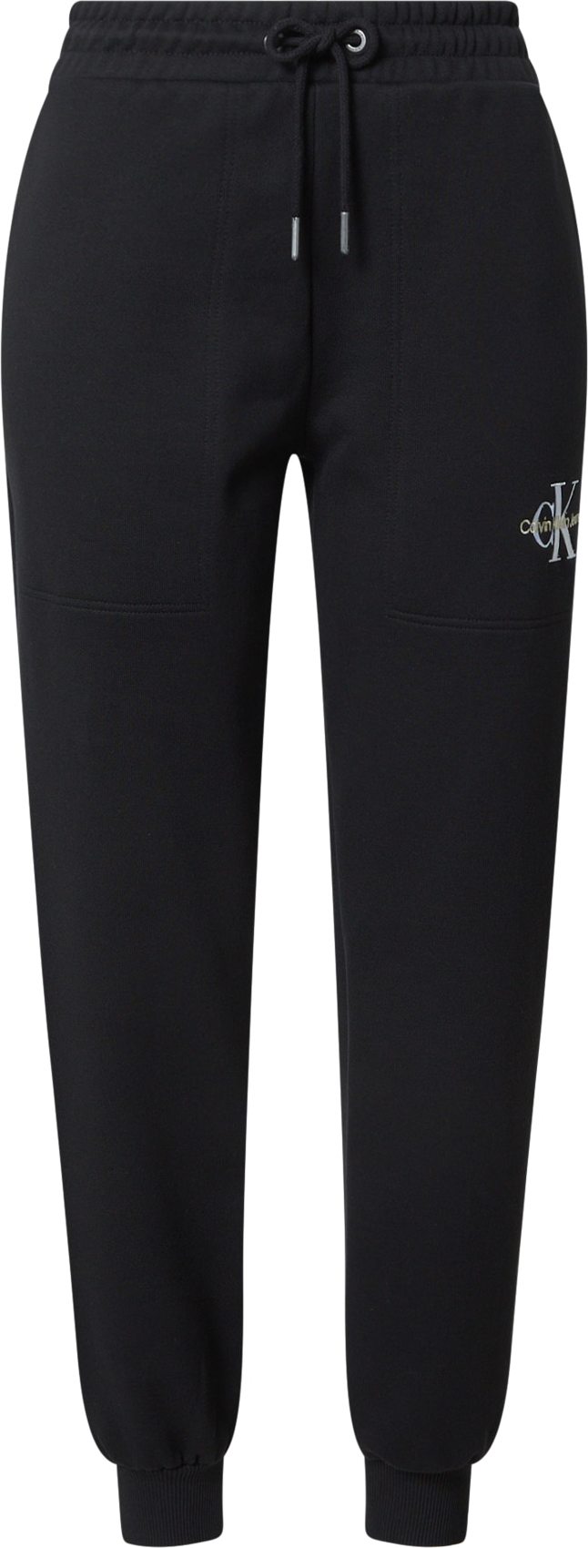 Calvin Klein Jeans Kalhoty černá / bílá / krémová