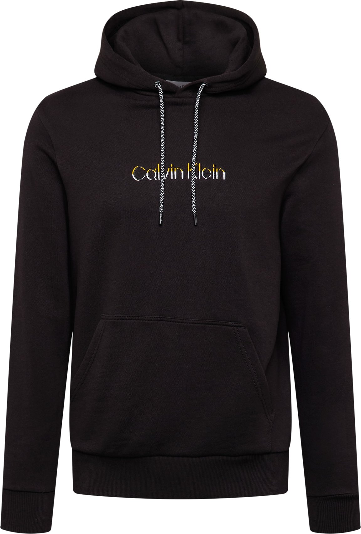 Calvin Klein Mikina černá / bílá / limone
