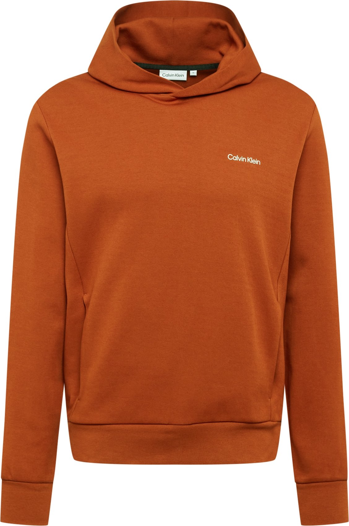 Calvin Klein Mikina rezavě hnědá / bílá