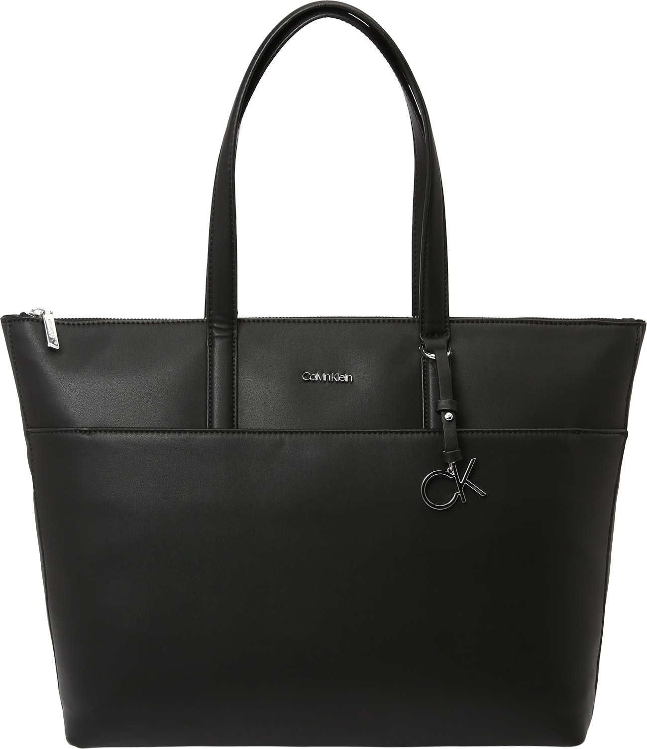 Calvin Klein Nákupní taška černá / stříbrná