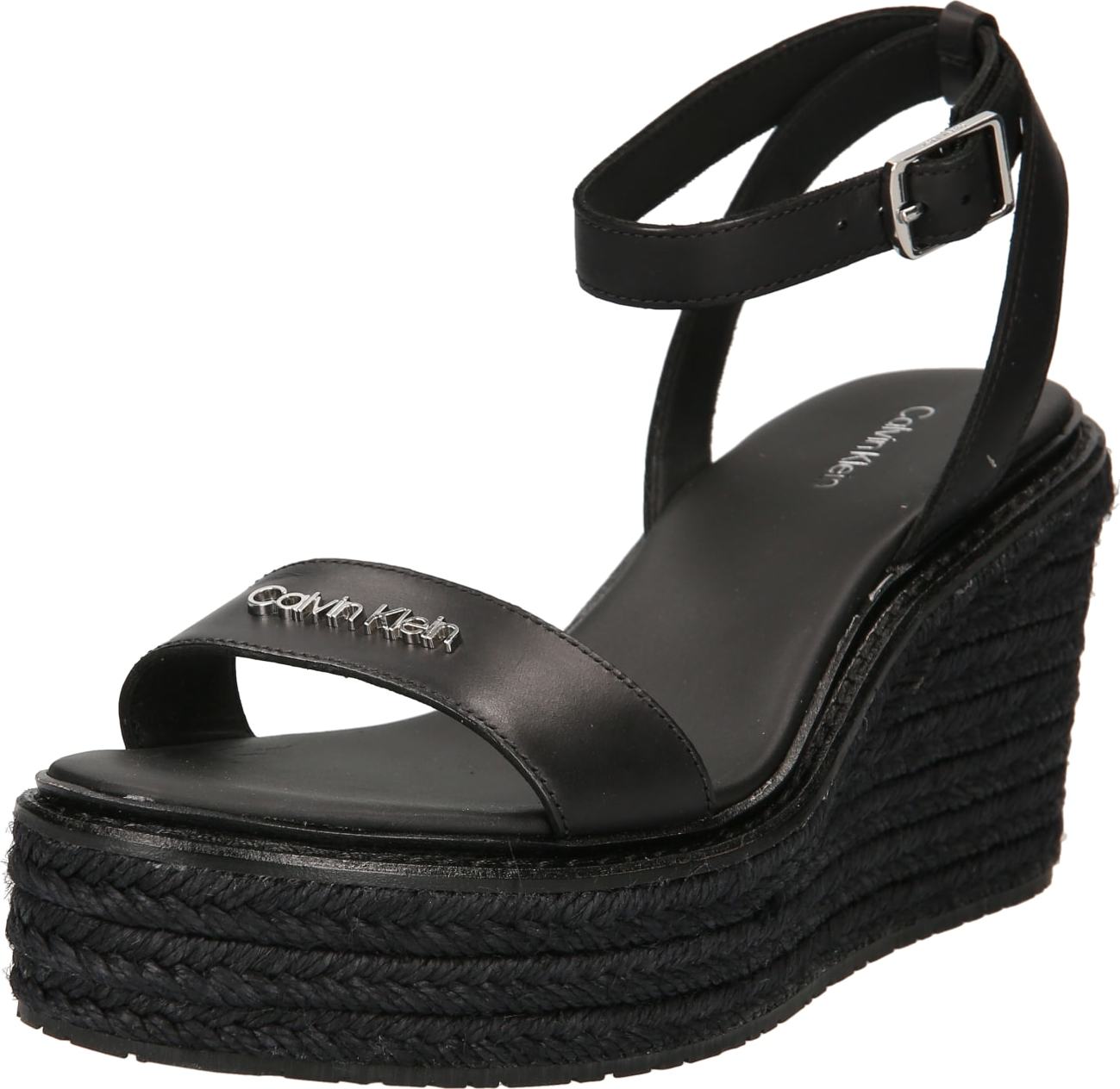 Calvin Klein Páskové sandály černá