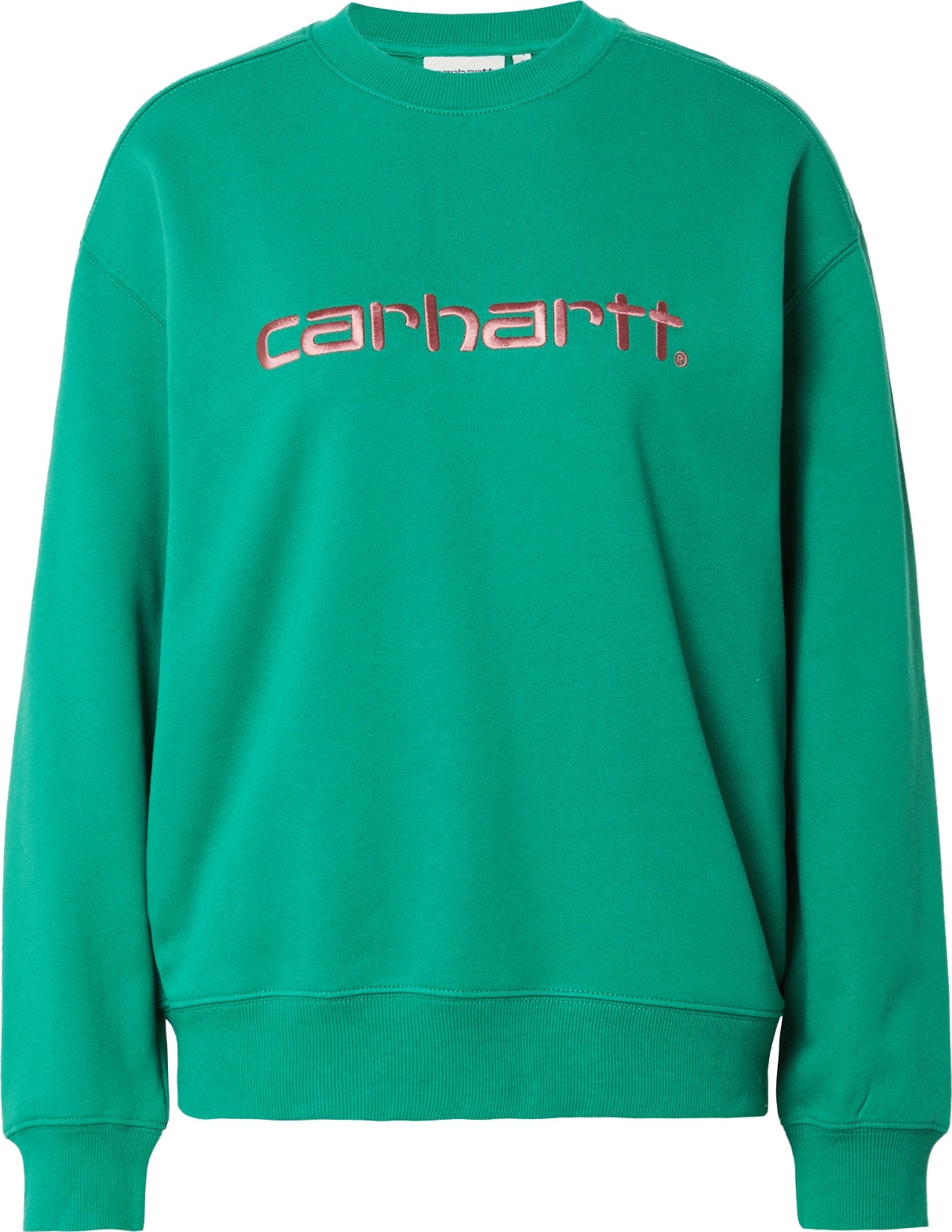 Carhartt WIP Mikina trávově zelená / rezavě hnědá