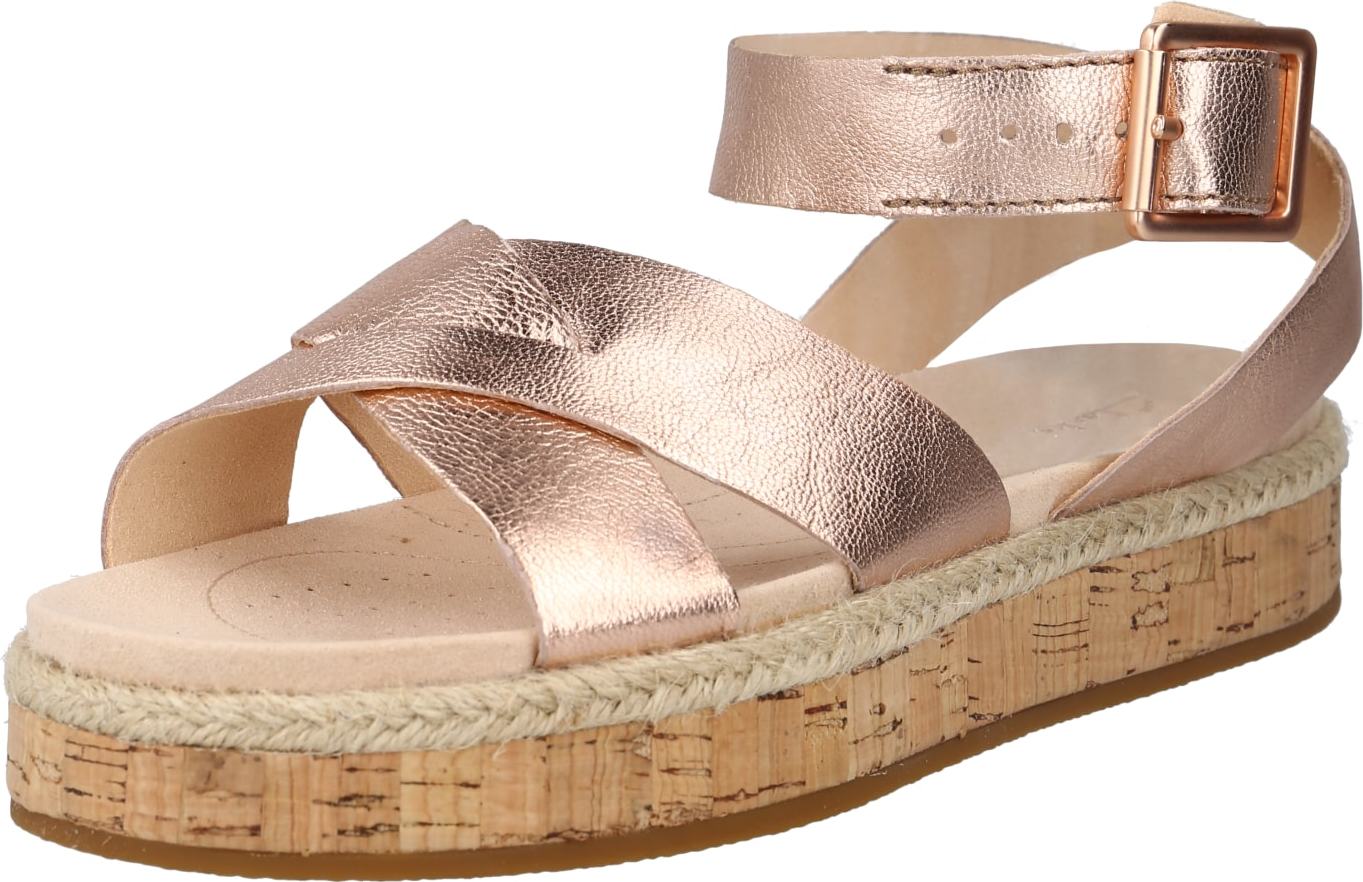 CLARKS Sandály 'Botanic Poppy' růžově zlatá