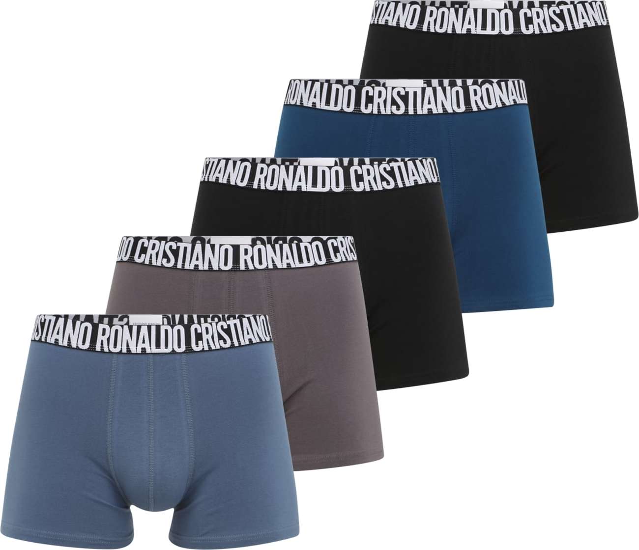 CR7 - Cristiano Ronaldo Boxerky modrá / černá / bílá / kouřově modrá