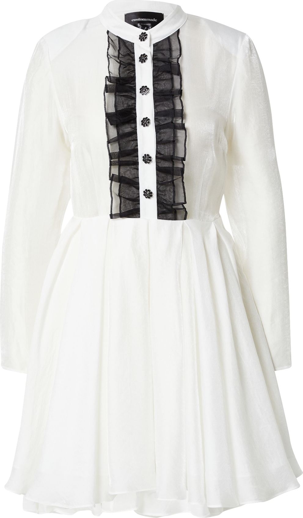 Custommade Košilové šaty 'Lottie' bílá / černá