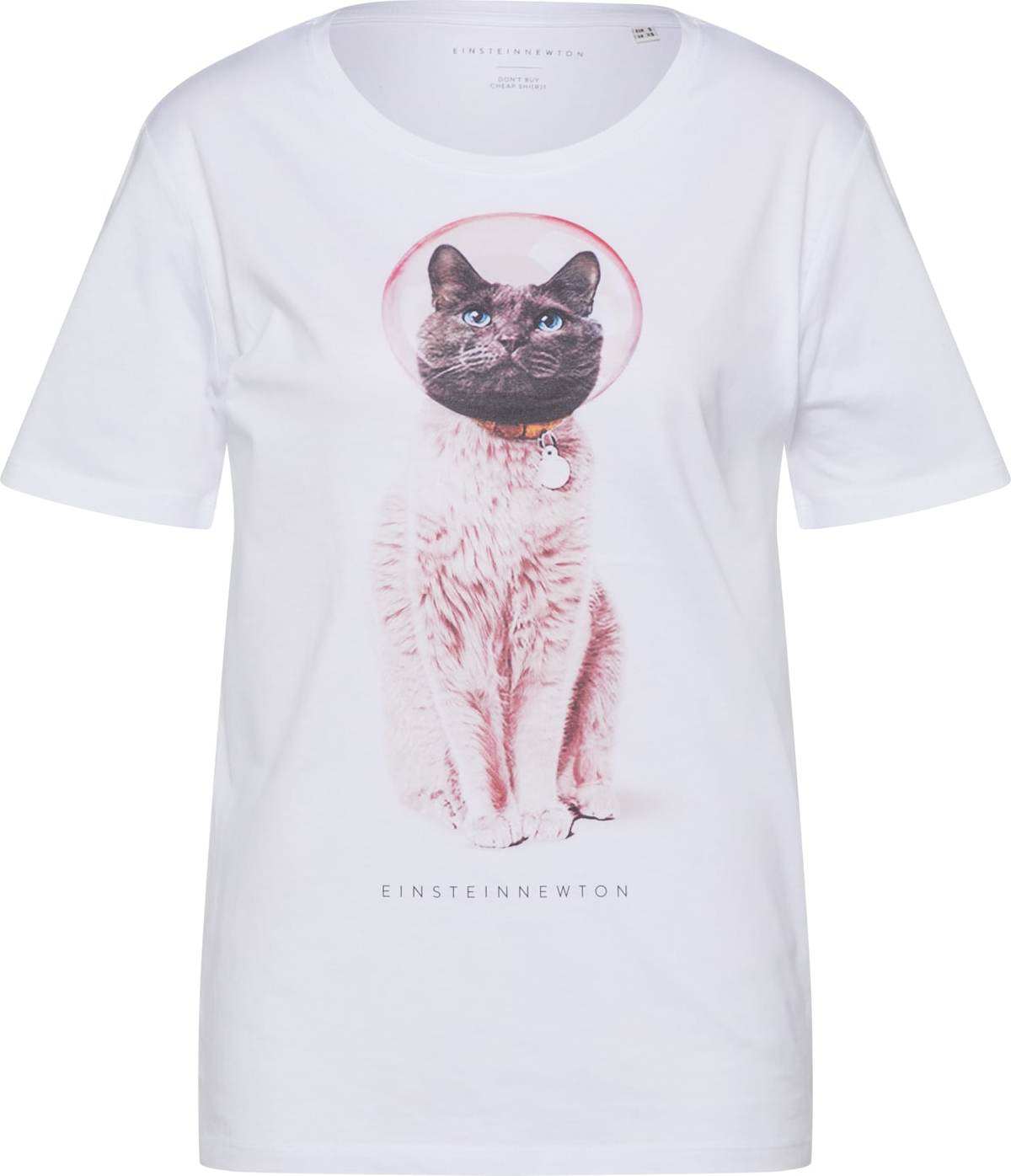 EINSTEIN & NEWTON Tričko 'Astro Cat' šedá / starorůžová / bílá