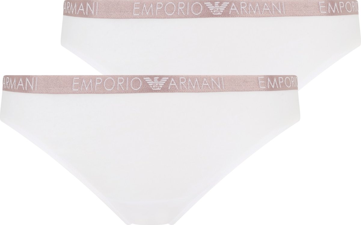 Emporio Armani Kalhotky bílá / starorůžová