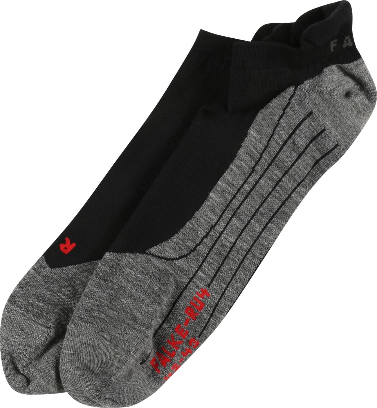 FALKE Sportovní ponožky černá / šedý melír / ohnivá červená