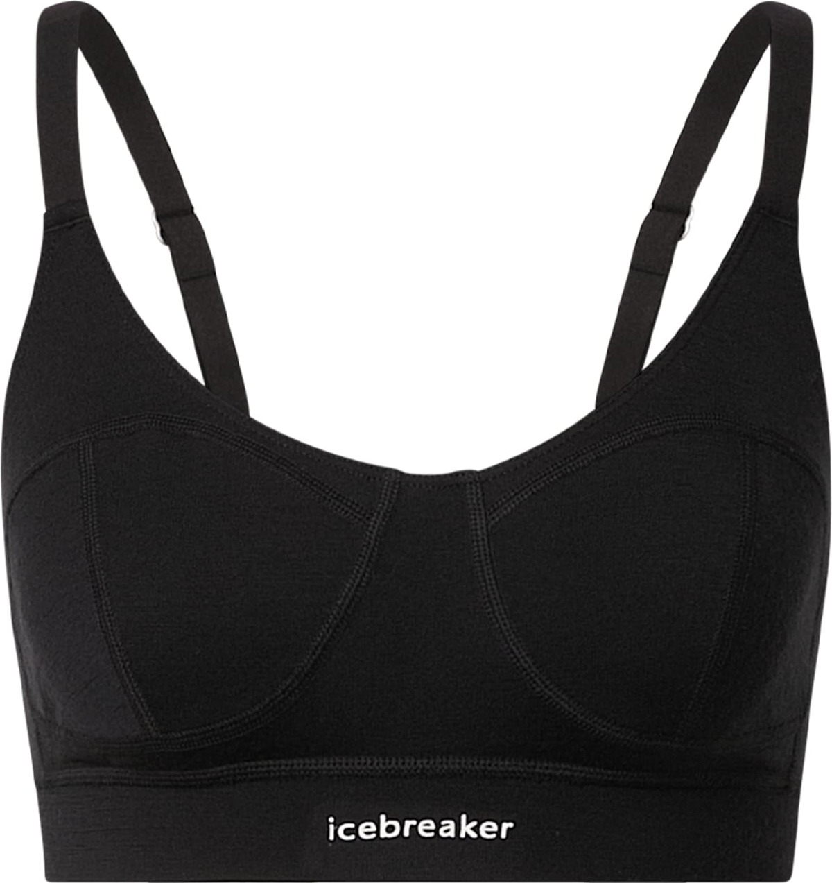 ICEBREAKER Sportovní podprsenka 'Queens' černá / bílá