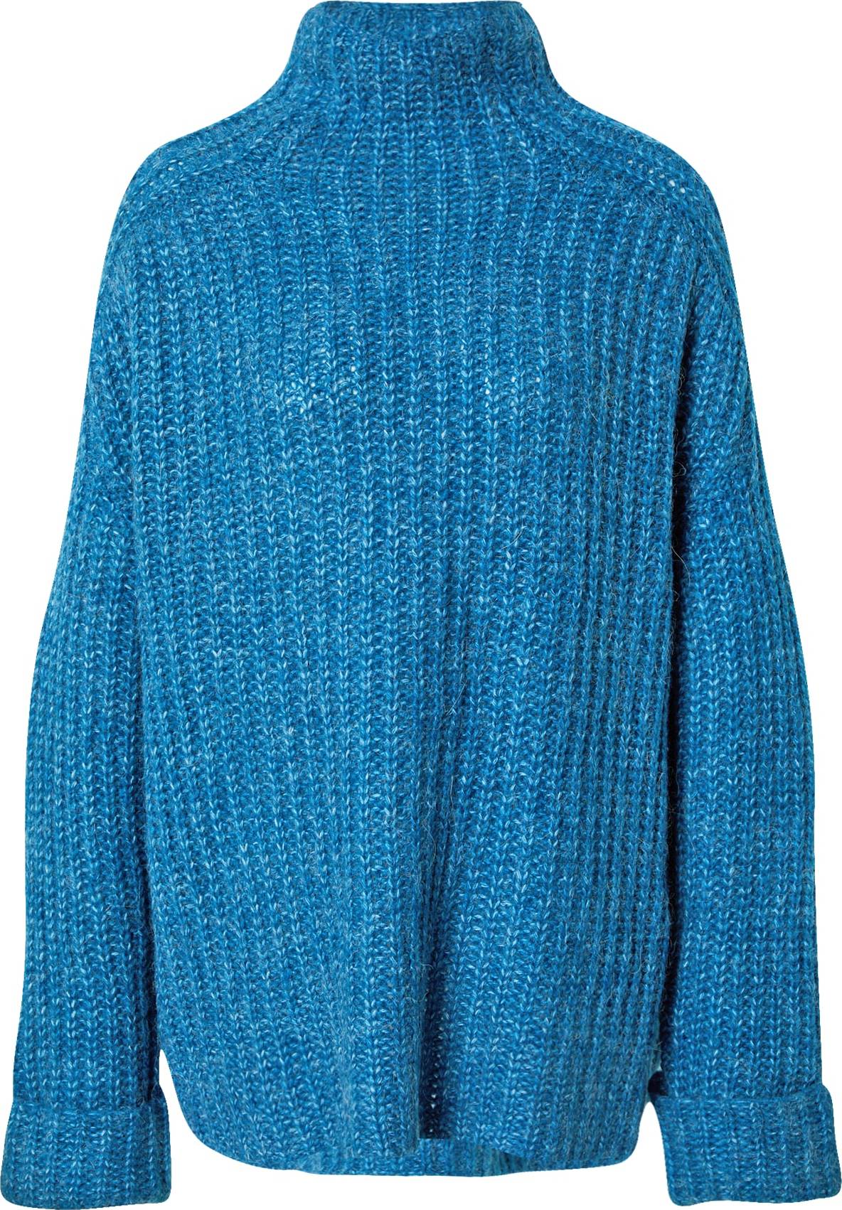 LA STRADA UNICA Maxi svetr 'ANAIS' modrý melír