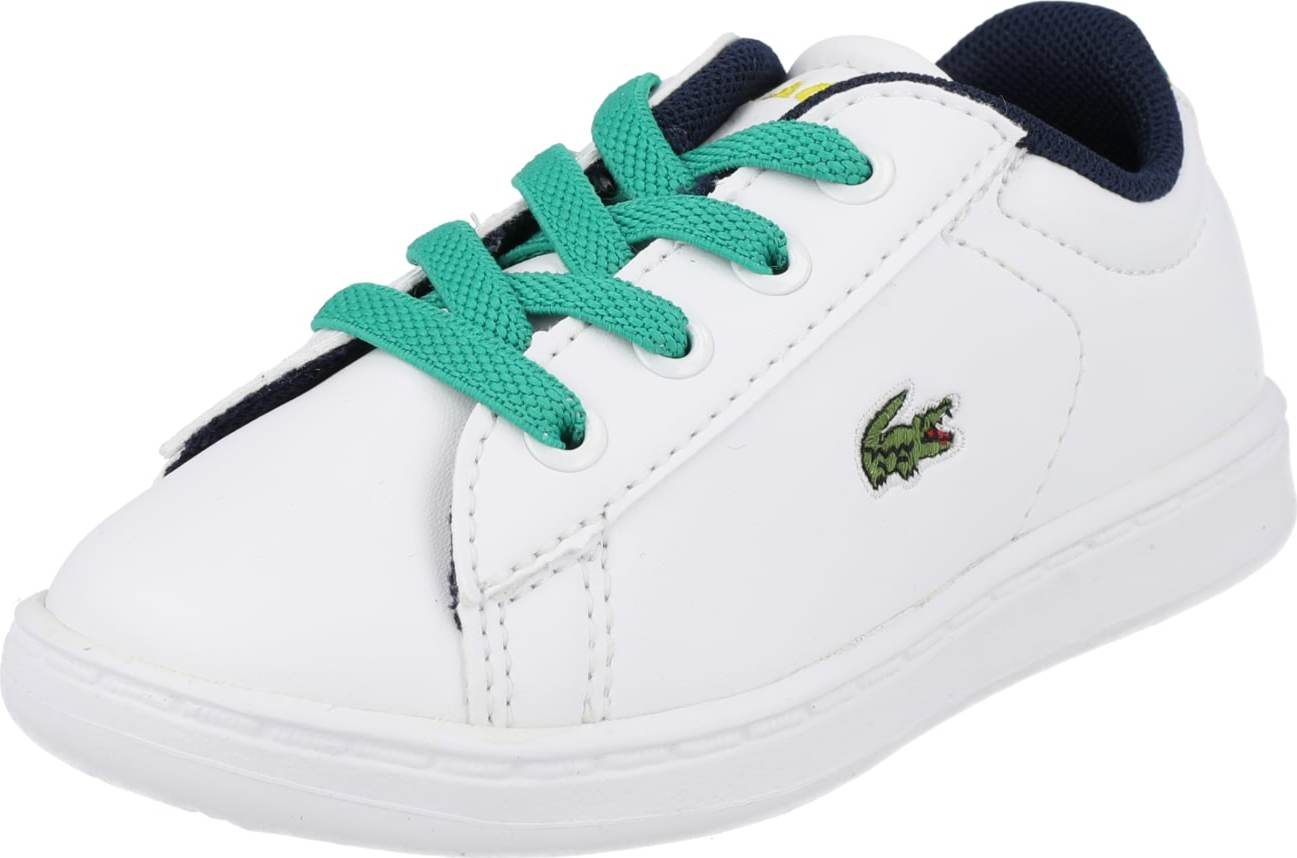 LACOSTE Tenisky bílá / zelená / nefritová / žlutá