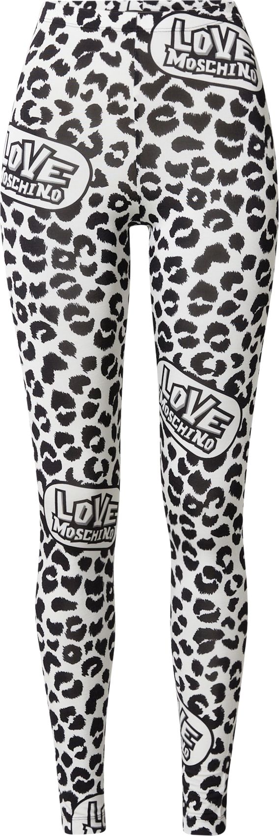 Love Moschino Legíny bílá / černá