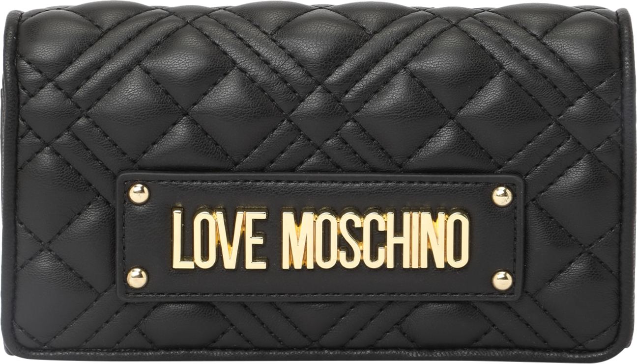 Love Moschino Peněženka 'Rosso' černá / zlatá