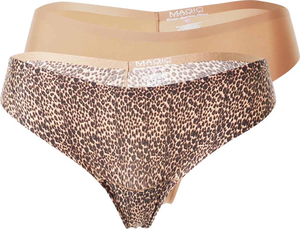 MAGIC Bodyfashion Tanga 'Dream Invisibles' hnědá / světle hnědá