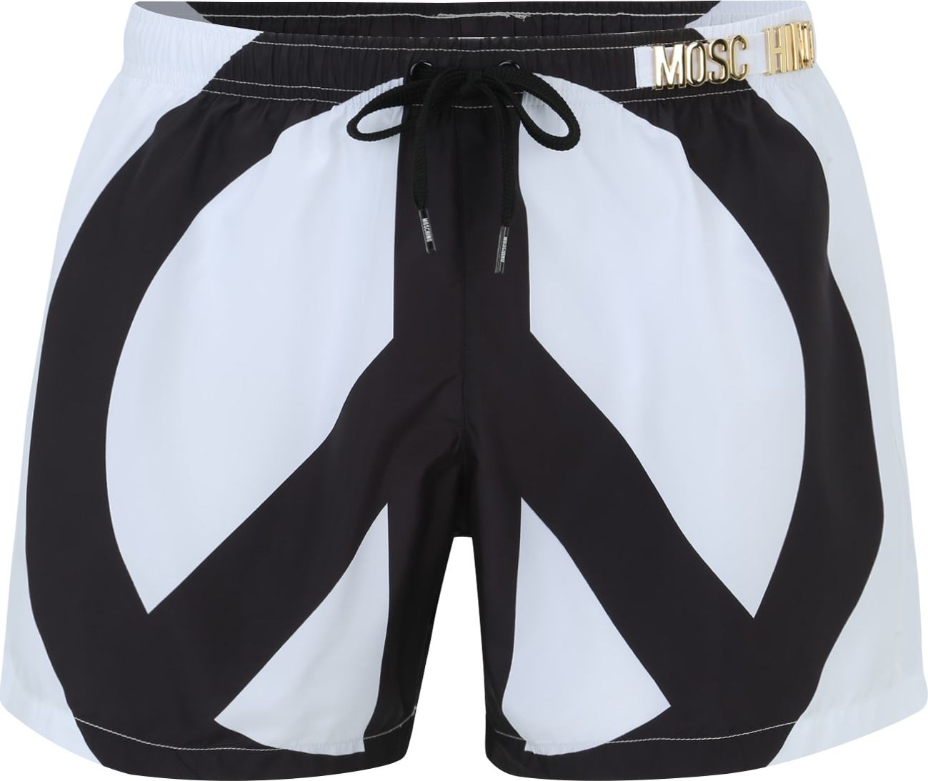 Moschino Underwear Plavecké šortky černá / bílá