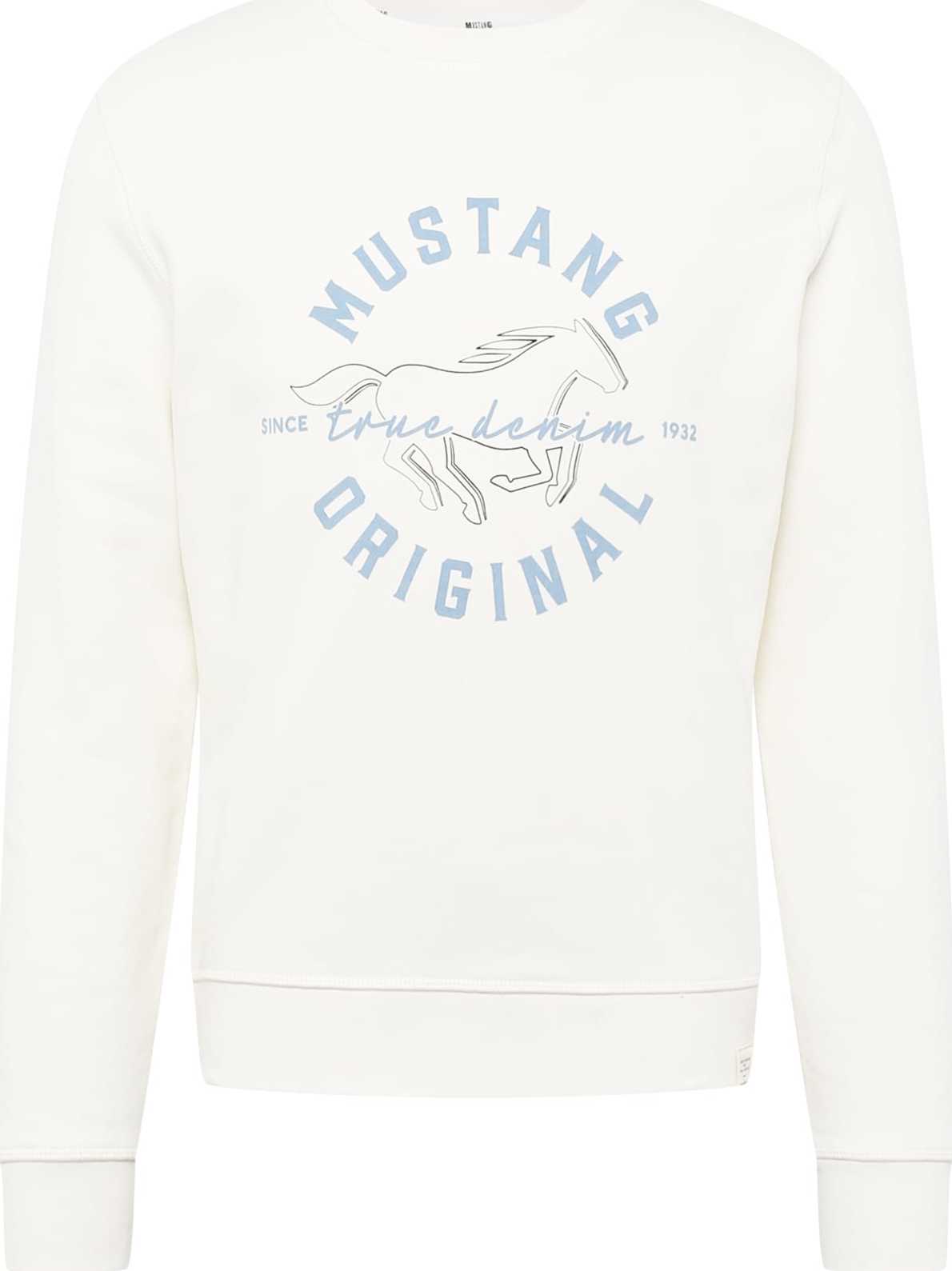 MUSTANG Mikina 'Ben' krémová / černá / opálová