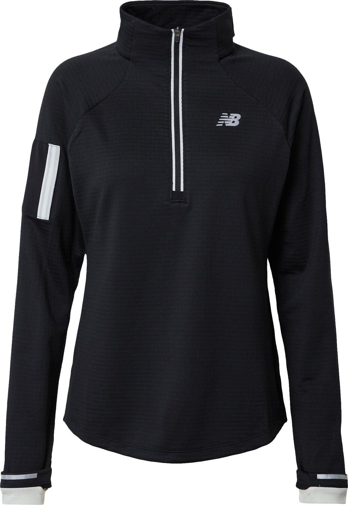 new balance Sportovní mikina černá / bílá