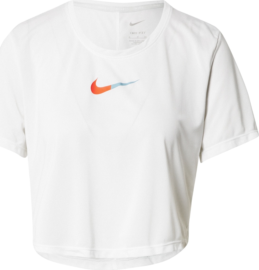 NIKE Funkční tričko bílá / oranžová / světlemodrá