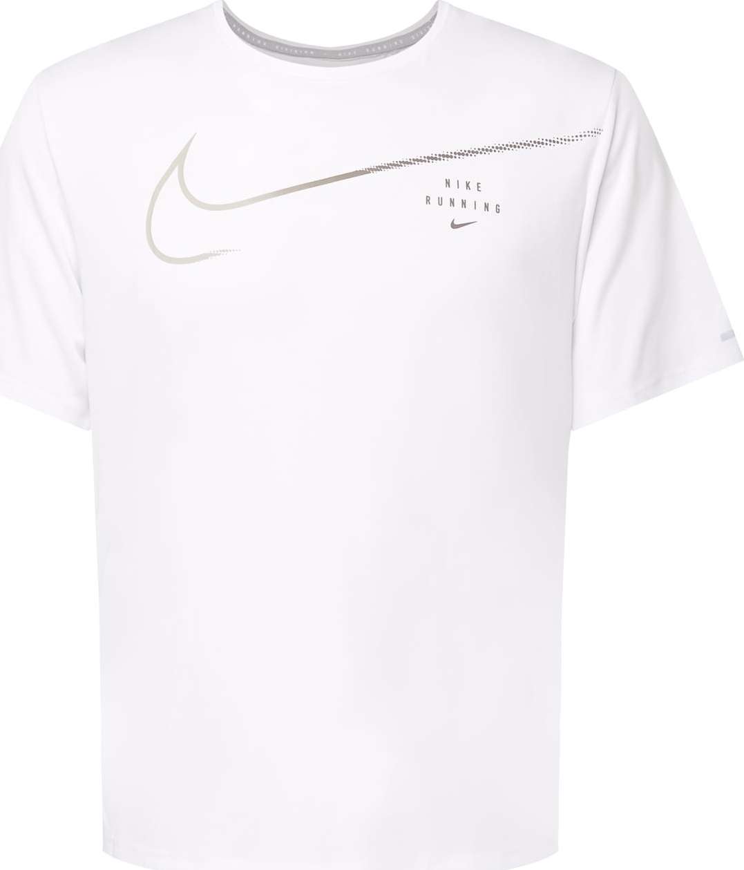NIKE Funkční tričko 'Miler' bílá / stříbrná