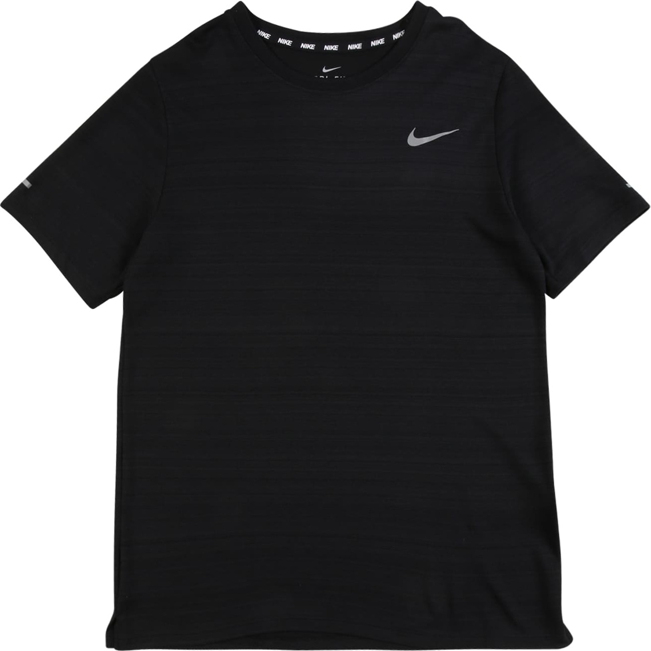 NIKE Funkční tričko 'Miler' černá / šedá