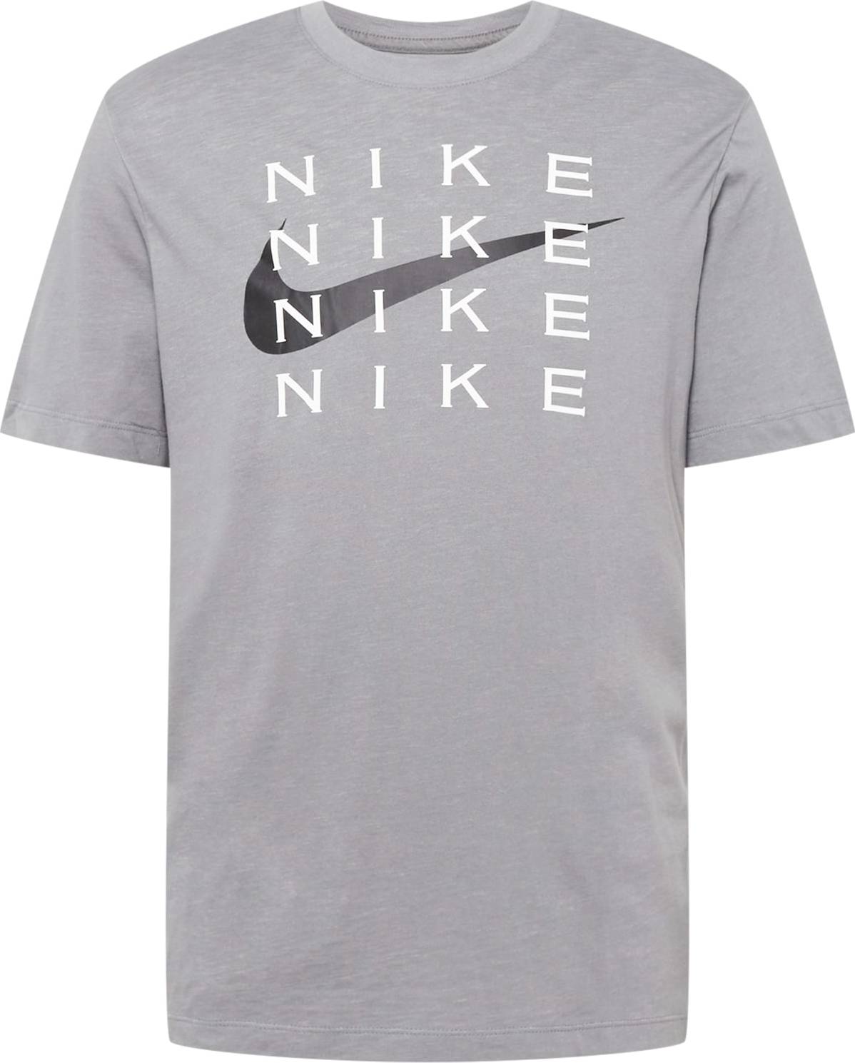 NIKE Funkční tričko tmavě šedá / bílá / černá